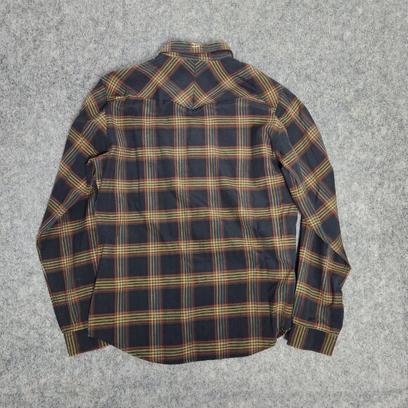 Billabong Flannel Shirt Men M Multicolor Plaid Design Works Long Sleeve Button - Picture 2 of 8